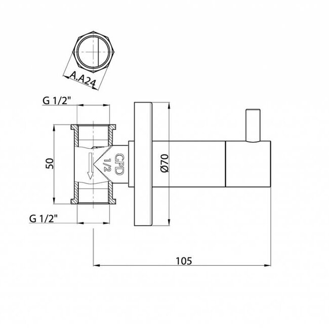 Inbouwkraan met Omstel  -SET !  INB001