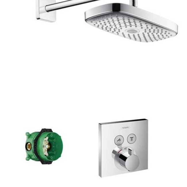 Hansgrohe Shower Select  Inbouw douche thermostaatkraan 2 weg  & Omsteller & Hoofddouche