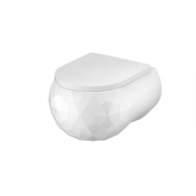 Sanitear Kwarts hangtoilet zonder spoelrand mat zwart.