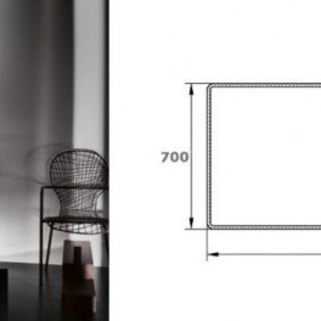 Como Badkamermeubel  set 180 cm  mat wit-eiken + Led spiegel+ 2 mineraal gegoten waskommen