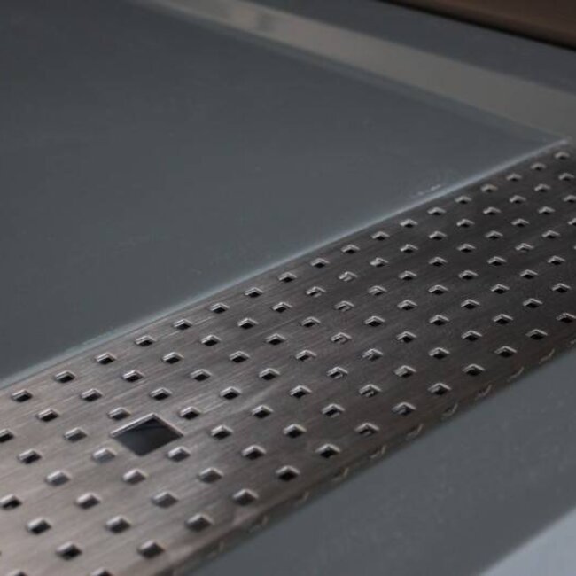 Como Douchebak rechthoekige 120 x 80 cm , Antraciet met rvs rooster