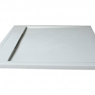 Como Mat Wit Douchebak 90x90 cm , Solid surface ,