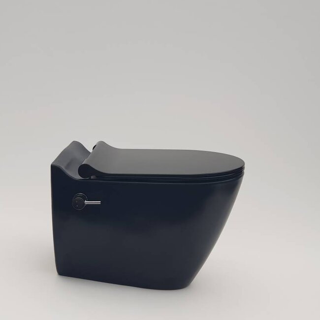 Sanitear Wandcloset zwart met bidet functie Mineraal HYG23 mat zwart