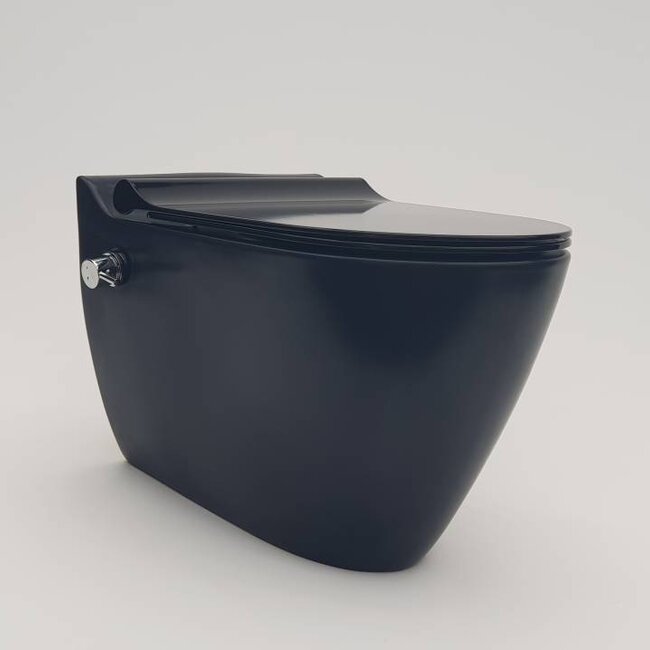 Sanitear Wandcloset zwart met bidet functie Mineraal HYG23 mat zwart