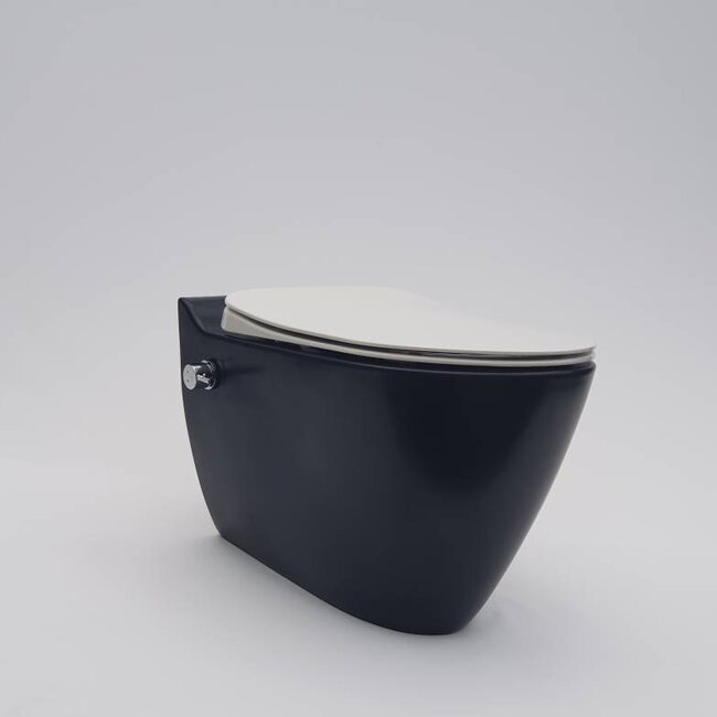 Sanitear Wandcloset zwart met bidet functie Mineraal HYG23 mat zwart