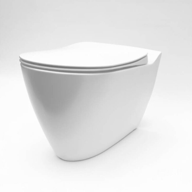 Sanitear MINERAAL hangtoilet zonder spoelrand wit mat