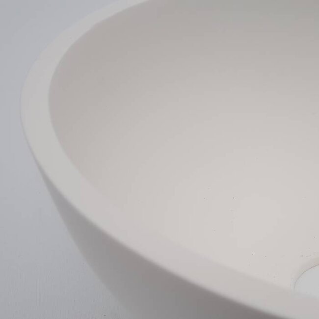 Como Solid surface waskom met massief houten blad 40 x 24 cm zwart