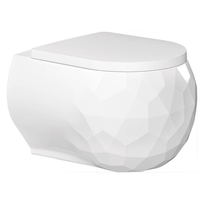 Sanitear Kwarts hangtoilet zonder spoelrand , Antibacterieel nano coating