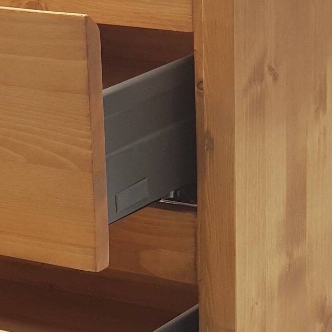 Aanbieding ! Badkamermeubel onderkast massief hout 100 cm , soft close 2 laden