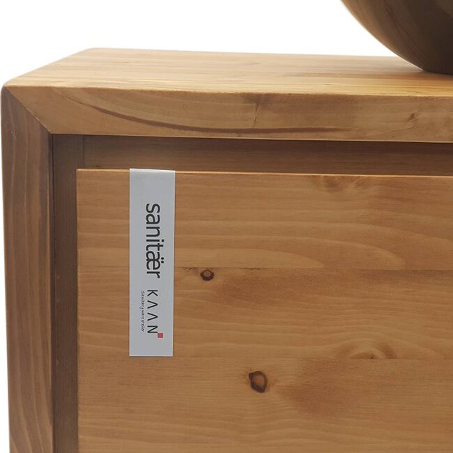 Aanbieding ! Badkamermeubel onderkast massief hout 120 cm , soft close 2 laden