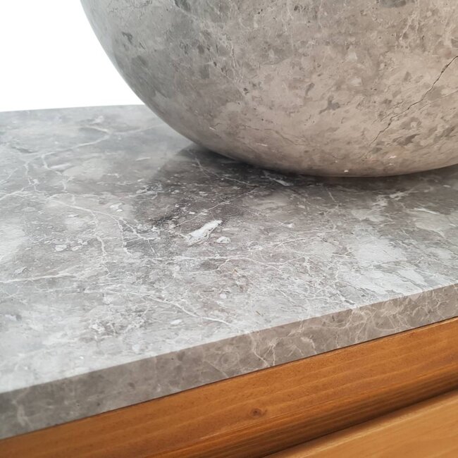 Aanbieding ! Badkamermeubel onderkast massief hout 120 cm , soft close 2 laden