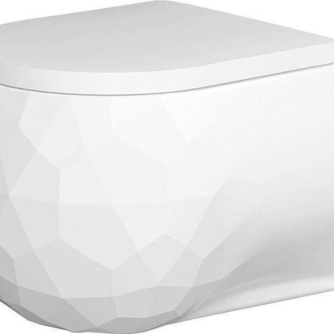 Sanitear KWARTS  Wandcloset met bidet sproeier  , Antibacterieel Nano Coating, zonder spoelrand met Softclose toiletzitting