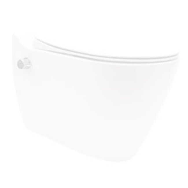 Sanitear KWARTS  Wandcloset met bidet sproeier  , Antibacterieel Nano Coating, zonder spoelrand met Softclose toiletzitting
