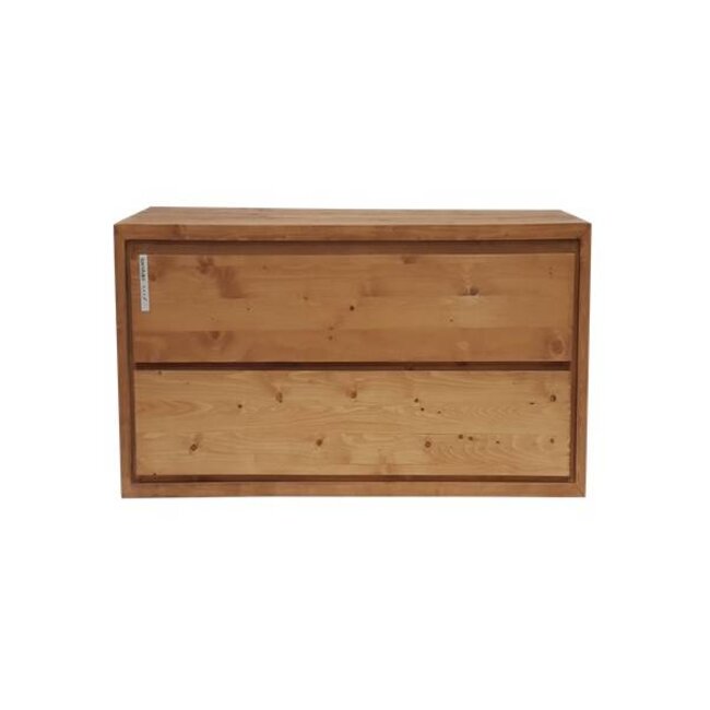 Aanbieding ! Badkamermeubel onderkast massief hout 100 cm , soft close 2 laden