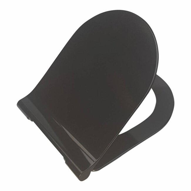 Sanitear Toiletbril softclose, Capri Selection 352.Zwart, afneembaar, Quick Release