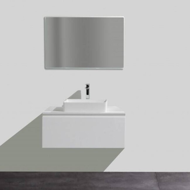 Como Wastafel onderkast  100 cm  , Hoogglans wit