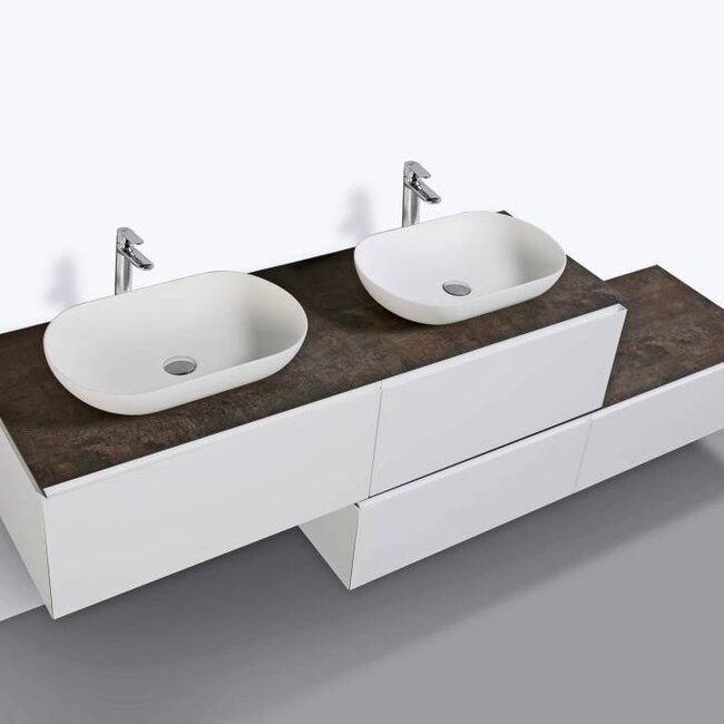 Como CREA Badkamermeubel set 150 cm  , mat-wit