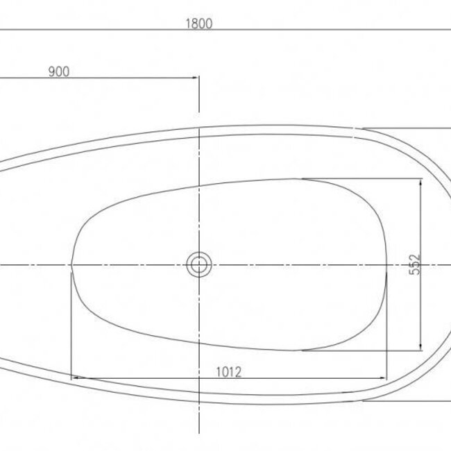 Como CREA Solid Stone Vrijstaand ligbad , , Mineraal gegoten 180 x 90 x 54 cm