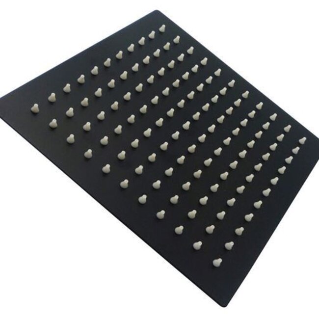 Como Black 'N Roses hoofddouche Vierkant 30 cm , Rvs-mat zwart