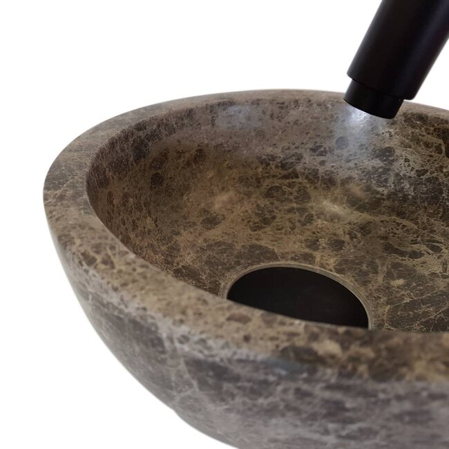 Como Natuursteen mini waskom Emperio 20 cm doorsnee