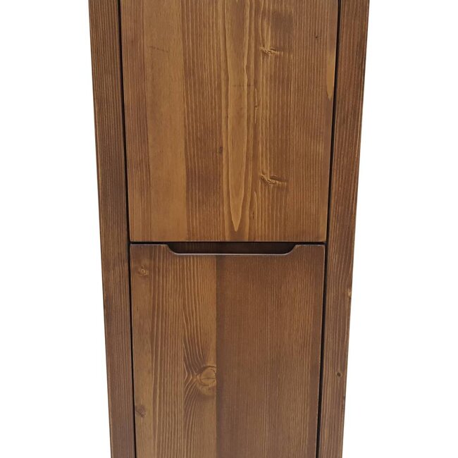 Como WOOD , kolomkast badkamer hout met wasmand