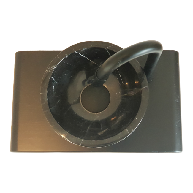 Como Mini fontein toilet zwart Black'N Roses met waskom 20 cm doorsnee