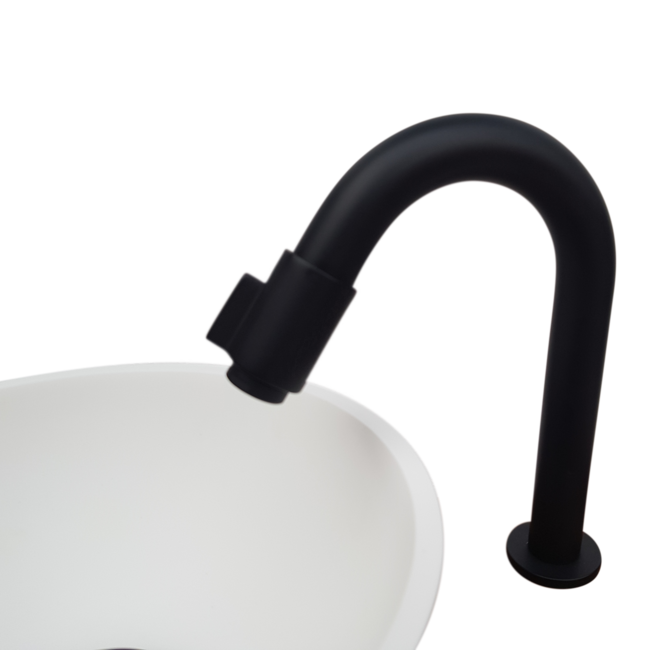 Como Fontein toilet DVFSZLG023 solid surface waskom met massieve houten planchet