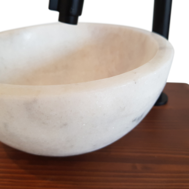 Como fontein toilet hout Lecce DVFSZLG014 mini waskom met planchet