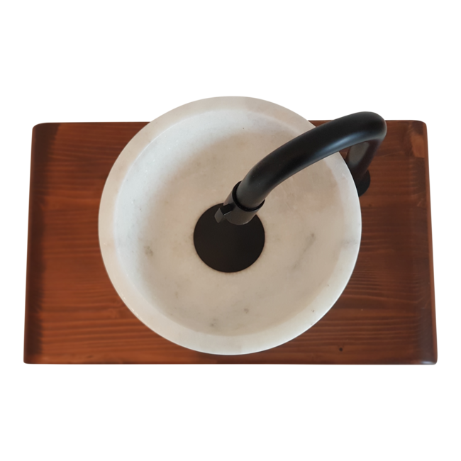 Como fontein toilet hout Lecce DVFSZLG014 mini waskom met planchet