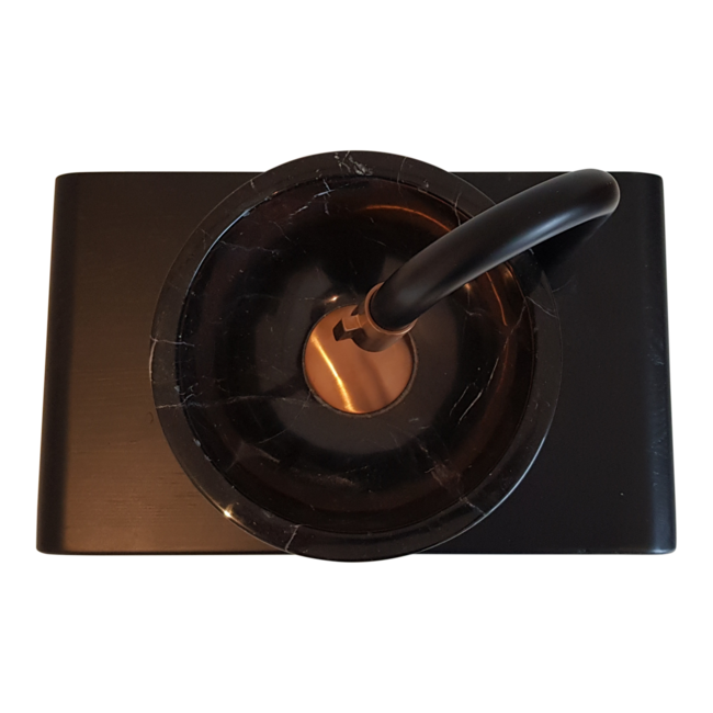 Como Mini fontein toilet zwart Black'N Roses met waskom 20 cm doorsnee