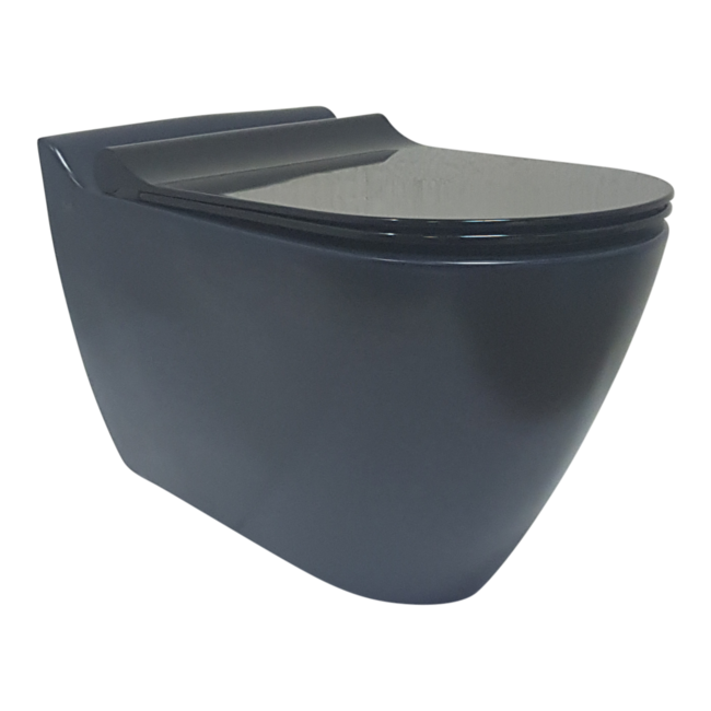 Sanitear MINERAAL hangtoilet , zonder spoelrand, mat antraciet