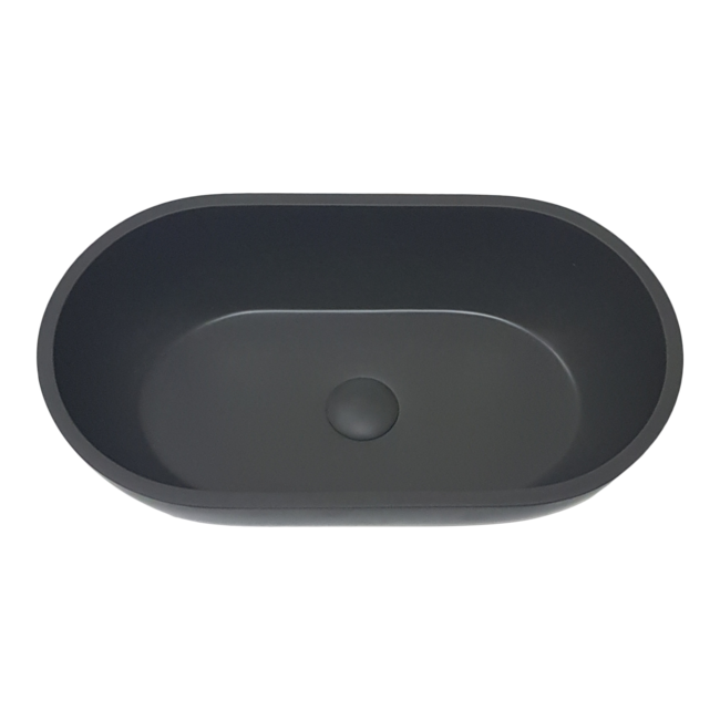 Como solid surface waskom ovaal mat antraciet kleur