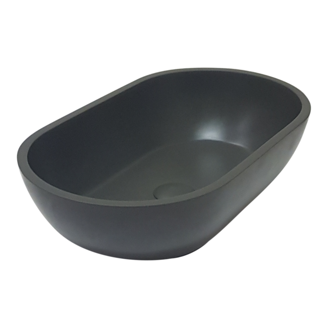 Como solid surface waskom ovaal mat antraciet kleur