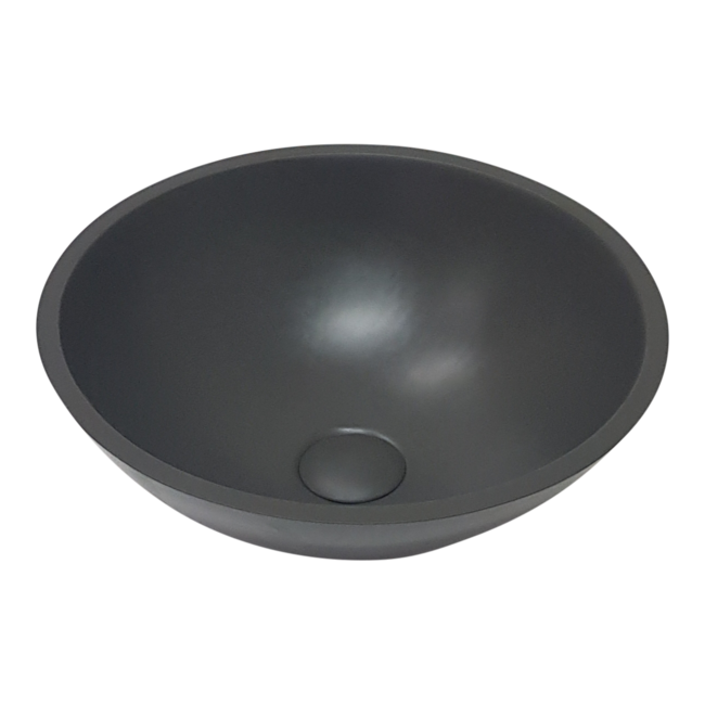 Como Solid surface waskom 38 cm mat antraciet, rond