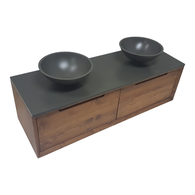 Como Solid surface waskom 38 cm mat antraciet, rond