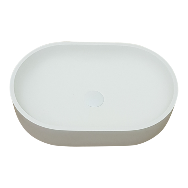 Como Solid surface waskom ovaal mat wit