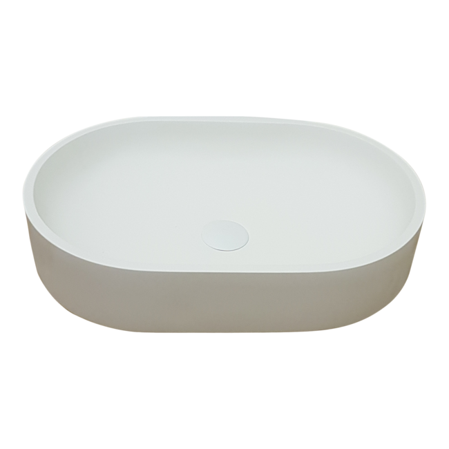 Como Solid surface waskom ovaal mat wit