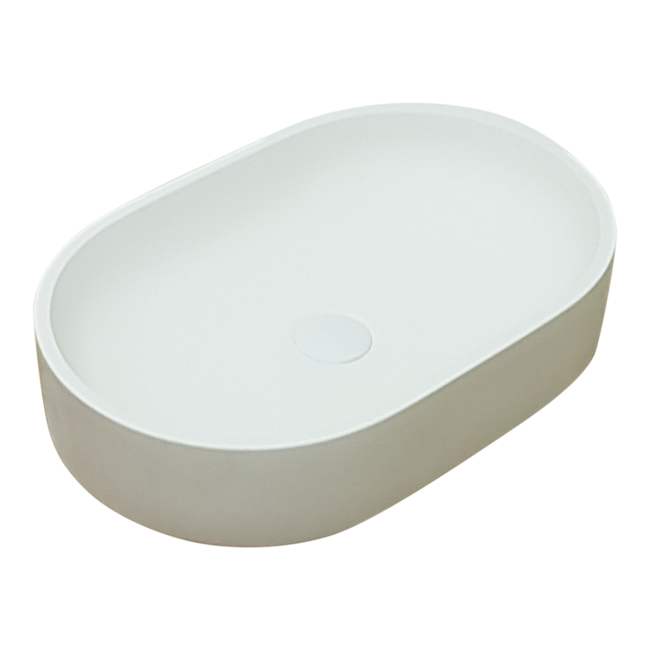 Como Solid surface waskom ovaal mat wit