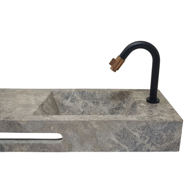 Como Fontein toilet natuursteen, mono blok marmer met  handdoekhouder