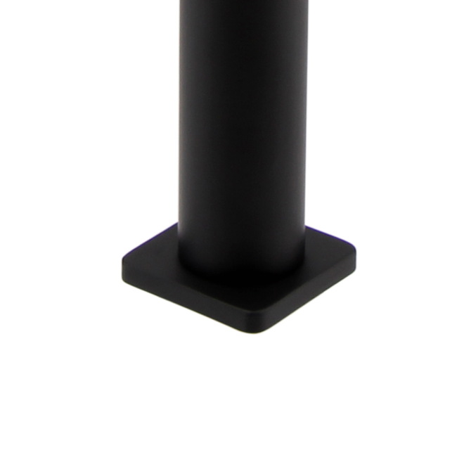 Como wastafelkraan geribbeld design, verhoogd in mat zwart