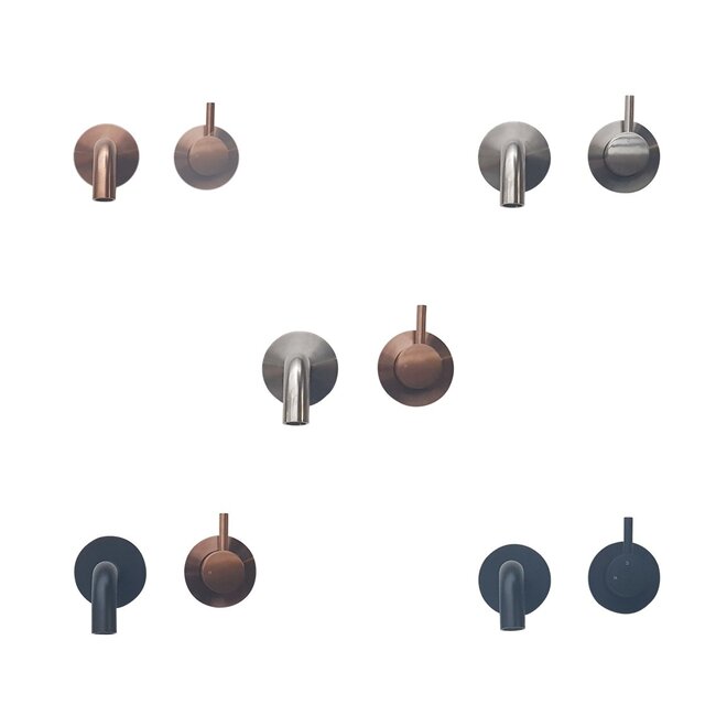 Como wastafelkraan inbouw RVS met inbouwdeel