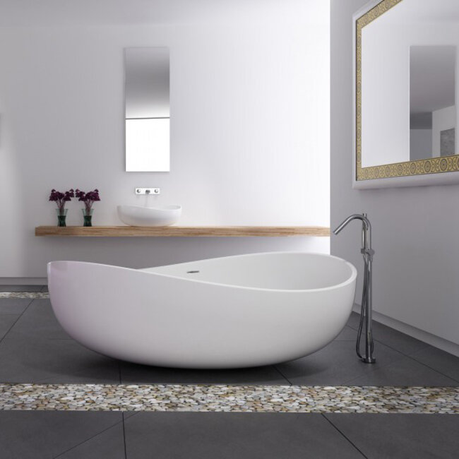 Como ligbad solid surface mat wit