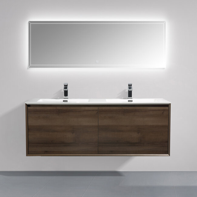 Como Wastafel onderkast  150 cm met led verlichting laden