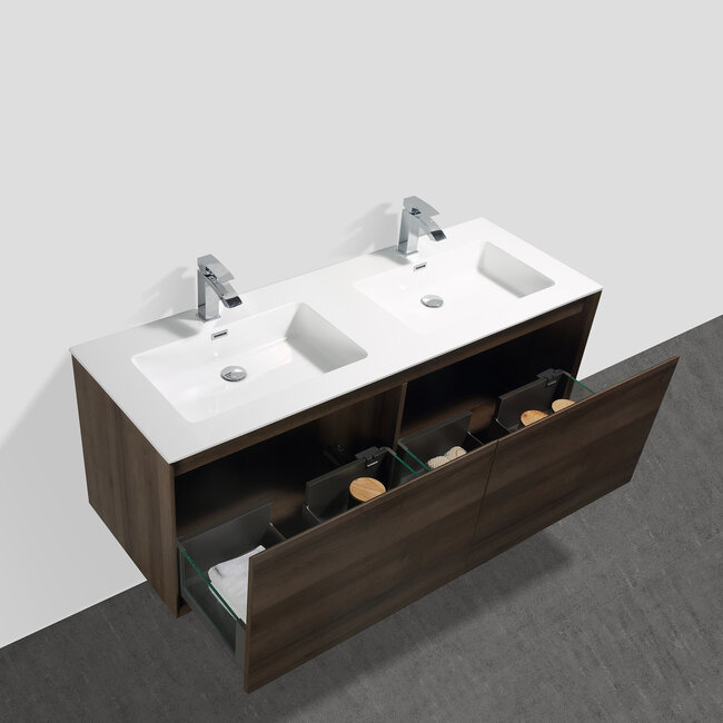 Como Wastafel onderkast  150 cm met led verlichting laden