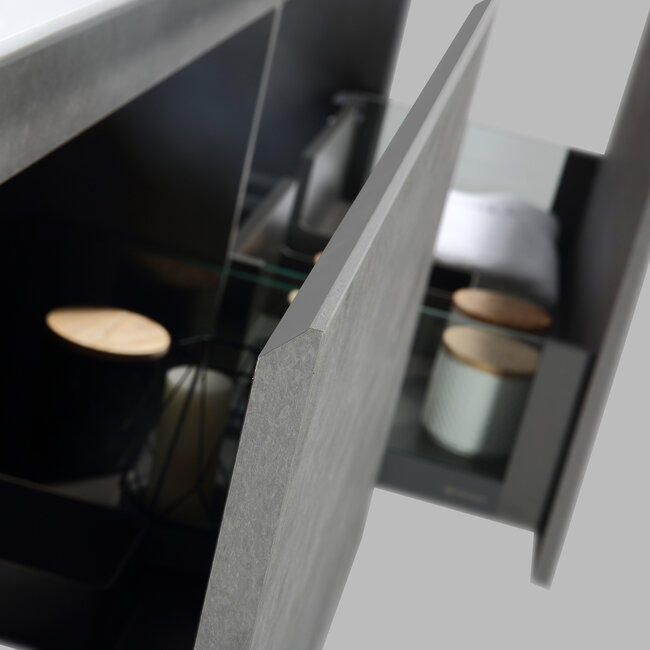 Como CREA  Badkamermeubel Concrete 190 cm met led verlichting laden