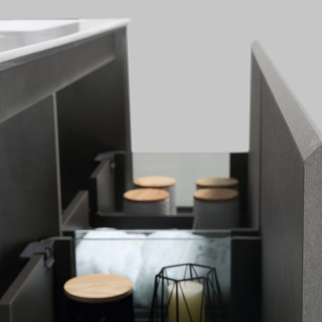 Como CREA  Badkamermeubel Concrete 190 cm met led verlichting laden