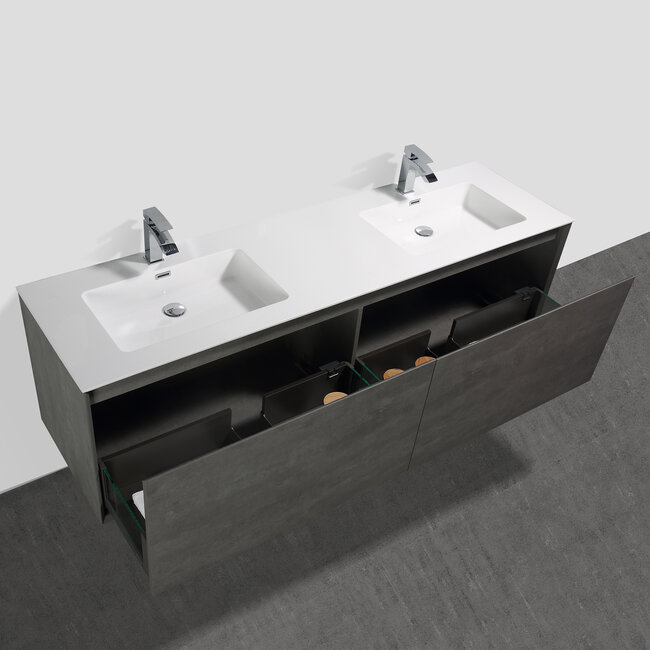 Como CREA  Badkamermeubel Concrete 190 cm met led verlichting laden