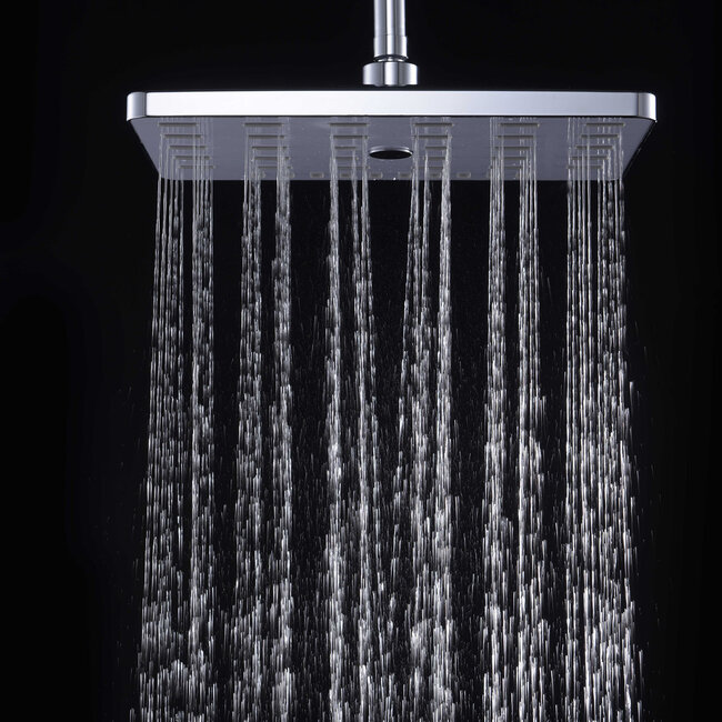 Inbouw douchekraan 2 weg met marmer knob,set