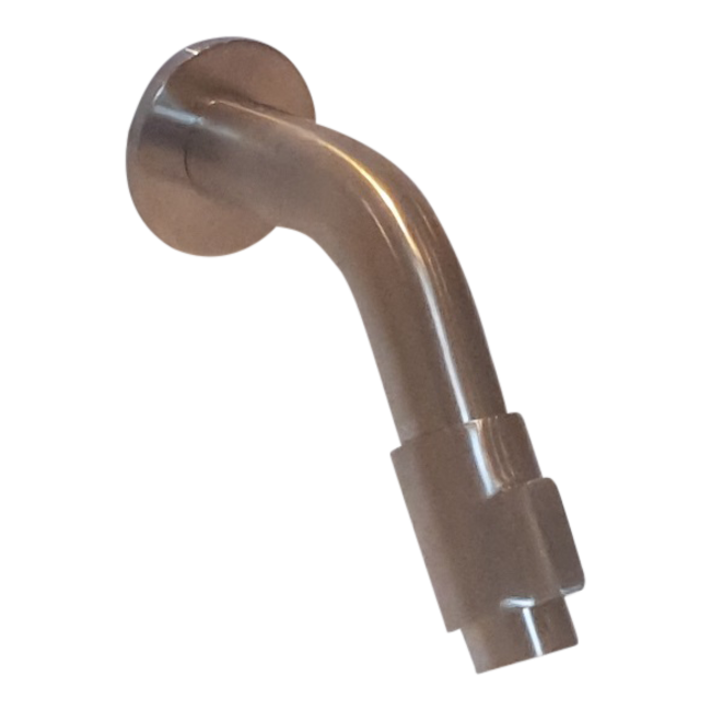 Como  Wand fonteinkraan RVS 10 cm uitloop, 1/2” buitendraad aansluiting.