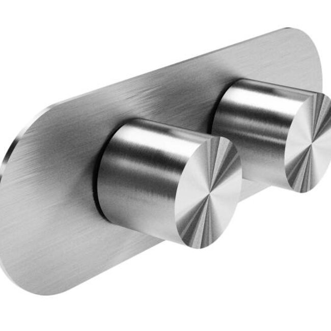 RVS Inbouw regendouche set, 2 weg